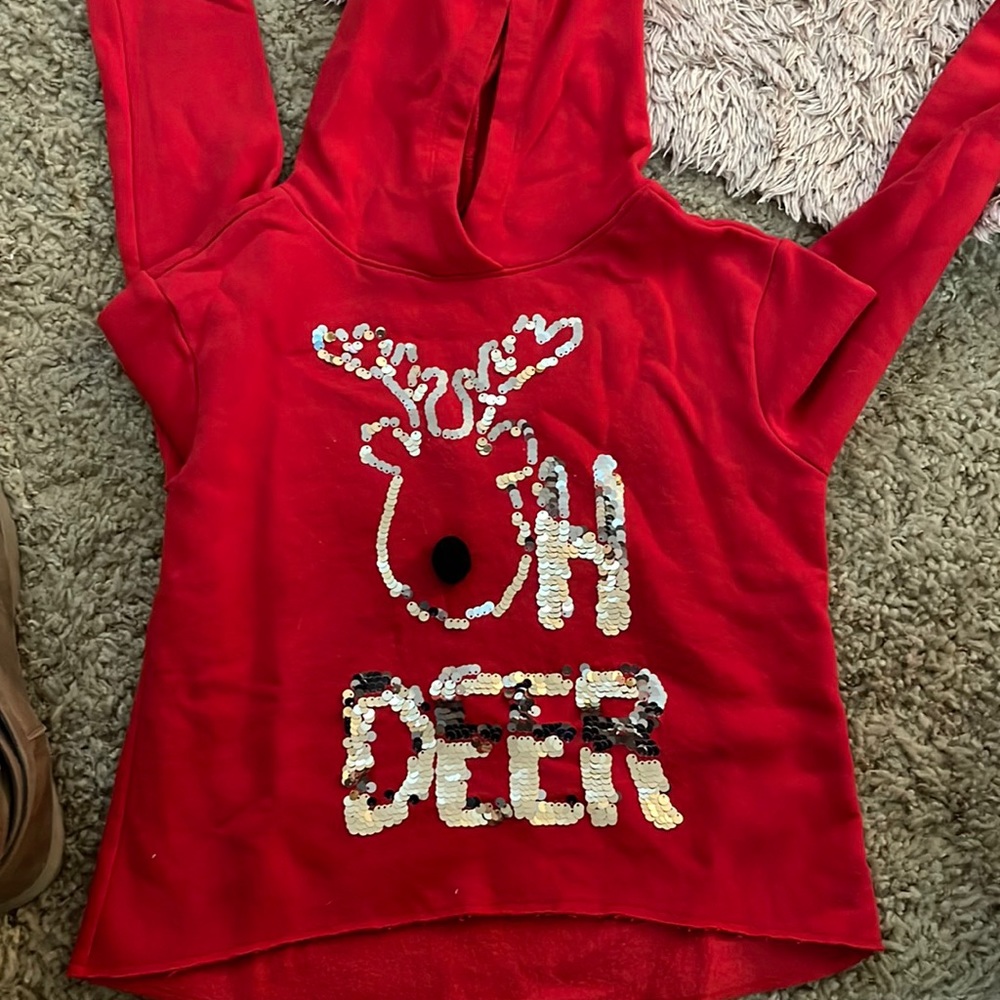 Justice Girls Christmas hoodie